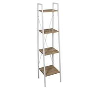 HOME DECO FACTORY Hd7175 etagère Meuble Rangement Industriel, Métal, Bois-Blanc, 34X27X70 cm