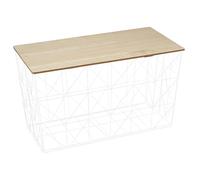 - Table d'appoint pliable filaire plateau en bois blanc
