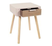 Home Deco Factory Table de chevet 1 tiroir bois 48 cm Rose