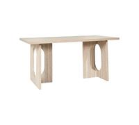 HOME DECO FACTORY - HD7741 - Table à Manger Design Épuré 160X90 cm - Idéale pour Un Espace Repas Chaleureux et Fonctionnel - en Bois MDF - Couleur Blanc Beige