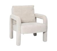 HOME DECO FACTORY - HD7798 - Fauteuil de Salon Emilia - Design Moderne - Assise Confortable - Tissu Doux en Polyester - Structure Robuste en Contreplaqué - Idéal pour Tous Les Intérieurs - Gris