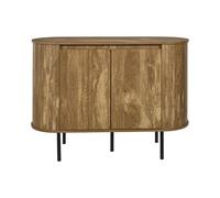 HOME DECO FACTORY - HD7914 - Buffet 2 Portes en Bois Panneaux de Particules - Style Héritage - Mobilier Élégant - Idéal pour Salon ou Salle à Manger - Dimensions 110 x 79 x 40 cm - Marron Noir