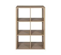 HOME DECO FACTORY - HD7941 - Rangement Modulable 6 Cases en Bois - Design Moderne et Élégant - Idéal pour Livres et Objets Décoratifs - Dimensions 69,6 x 99,6 x 32 cm - Couleur Marron
