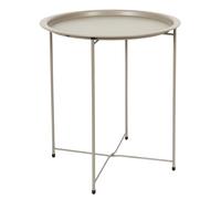 Home Deco Factory Table d'appoint Sienna en métal H50 x L47 x P47 cm Beige