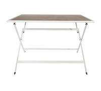 Home deco factory Table de jardin pliable Barcelone 110 cm Blanc et naturel G