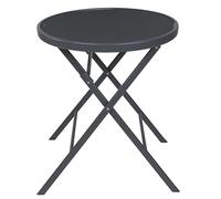 HOME DECO FACTORY – Table de jardin Elba HDO0301 pliable en métal 60x71x60 cm à monter Gris