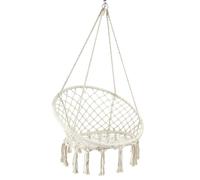 HOME DECO FACTORY, HDO7314, Balancelle Macramé Terre Inconnue 120X80 cm M6, Collection Natural Crush, Mobilier, Mobilier d'Extérieur, Assise d'Extérieur, Beige