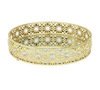 HOME DECO FACTORY – Plateau déco KA0204 miroir doré 25 cm, multifonction et facile à entretenir