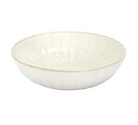 HOME DECO FACTORY, KA0417, Assiette Creuse Élégante en Céramique, Design Raffiné, Idéale pour Soupe et Salades, Durable et Facile à Entretenir, Diamètre 20 cm, Couleur Beige