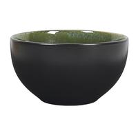 HOME DECO FACTORY - KA0433 Bol Elia Céramique Design Moderne - Salades, Soupes, Boissons Chaudes - Empilable et Facile à Nettoyer - D138 cm - Vert/Noir