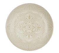 HOME DECO FACTORY - KA0455, Assiette élégante en céramique Beige, Conçue pour Tous Les Repas, résistante et Facile à Entretenir, Conçue pour Servir Plats et Desserts, D27 cm, Beige