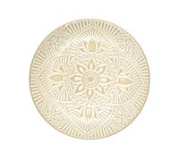 HOME DECO FACTORY - KA0455, Assiette élégante en céramique Beige, Conçue pour Tous Les Repas, résistante et Facile à Entretenir, Conçue pour Servir Plats et Desserts, D27 cm, Beige