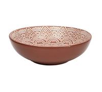 HOME DECO FACTORY - KA0460 Assiette Creuse Terracotta Rouge 18,5 cm - Design Élégant et Polyvalent - Parfaite pour Soupes, Pâtes et Salades - Entretien Facile
