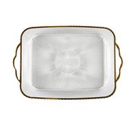 HOME DECO FACTORY, KA0597, Plateau en Plastique élégant et Durable, idéal pour Toutes Vos Occasions, réutilisable et Facile à Nettoyer, 41 cm, Couleur Blanc