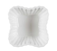 HOME DECO FACTORY - KA0606 Service de Vaisselle 10 Pièces pour Apéritif - Ensemble Moderne et Pratique - Assiettes et Bols en Porcelaine - Taille Standard - Couleur Blanche