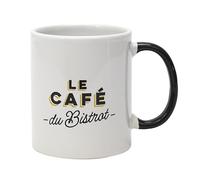 HOME DECO FACTORY - KA0622 Lot de 2 Mugs Bistrot Élégant 30 onçu pour Café, Thé Ou Chocolat Chaud - Facilité de Nettoyage - Polyvalence - Couleur Blanche