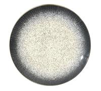 HOME DECO FACTORY - KA0707 - Service de Vaisselle Elysia 12 Pièces en Céramique - Comprenant 4 Assiettes Creuses - 4 Assiettes Plates et 4 Assiettes à Dessert - Design Élégant et Raffiné - Blanc Gris
