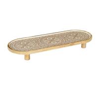 HOME DECO FACTORY - KA0722 - Plat de Présentation en Bois de Manguier Dune Terra - 50 cm - Idéal pour Servir et Décorer - Élégant et Pratique - Parfait pour Vos Réunions Familiales - Naturelle - 50 cm
