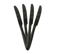 HOME DECO FACTORY - KA2864 Ménagère 16 Couverts Acier Inoxydable Noir, Inclut 4 Couteaux, 4 Fourchettes, 4 Cuillères à Soupe, 4 Cuillères à Café, H24,5 x L16,5 cm