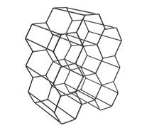 HOME DECO FACTORY - KA3041- Casier Bouteilles Filaire Noir, Rangement 9 Bouteilles, Nid d'abeille Metal