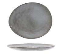 Saveur et dégustation - Assiette plate galet natural Au gré du temps - Gris - Au gré du temps Gris G