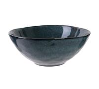 Home deco Factory - Ka3759 - Saladier 3 L D28 cm H11 cm Au Gres Du Temps Bleu Art de La Table Service Saladier Coupelle Verre Gres Porceaine Ceramique