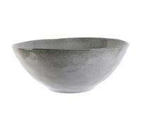 HOME DECO FACTORY - KA3760, Saladier en grès 3 L, diamètre 28 cm, hauteur 11 cm, Conçu pour la présentation de vos recettes, design raffiné, couleur beige, grand format.