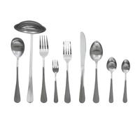 HOME DECO FACTORY - KA4661 Couverts en Inox Brossé Gris, 39 Pièces, Ensemble Complet pour Table, Repas en Famille ou Entre Amis, Élégance et Praticité, Toutes Occasions