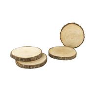 Set de 4 dessous de verre en rondin de bois 11 cmD