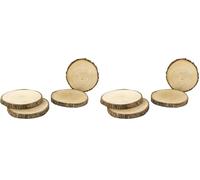 HOME DECO FACTORY - KA4715 Dessous de Verre Rondin en Bois - Set de 4 - Conçu pour Boissons et Apéritifs - Ambiance Naturelle et Authentique - Dimensions 13 x 11 x 11 cm - Bois (Lot de 2)