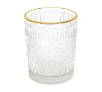 HOME DECO FACTORY, KA5064, Verre élégant avec liseré doré, idéal pour Cocktails et verrines, Design raffiné et Moderne, Parfait pour Toutes Les Occasions, 25 cl, Or, Transparent