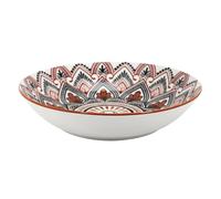 HOME DECO FACTORY - KA5576, Plat de service en céramique mandala, design élégant, Conçu pour la décoration de table, diamètre 20 cm, couleur Multicolore
