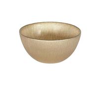 HOME DECO FACTORY - KA6134 Bol en Verre Doré 70 cl, Design Élégant et Moderne, pour Soupes, Salades, Apéritifs, Durable, Facile à Nettoyer, Toutes Occasions - Or