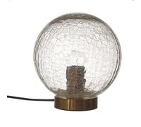 Generique Lampe à poser boule Lounge – Verre ciselé transparent – 22 cm