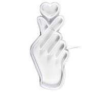 HOME DECO FACTORY - LA0061 Lampe LED Néon Signe Cœur USB - Éclairage Doux - Design Moderne - Décoration Intérieure - Taille 30 cm - Couleur Jaune/Rose