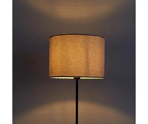HOME DECO FACTORY - LA0084 Lampadaire Abat-Jour Bouclette M1 - Design Moderne - Salon ou Chambre - Installation Facile - Écoénergétique - Taille M - Noir/Blanc