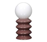 HOME DECO FACTORY, LA0119, Lampe en céramique Terracotta à Piles, Design élégant et Chic, éclairage ambiant Chaleureux, idéale pour intérieur et extérieur, Rouge, 9x21x9 cm