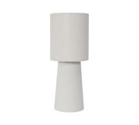 HOME DECO FACTORY - LA0221 - Lampe en Velours Crème - Design Élégant pour Décoration Intérieure - Luminaire Moderne en Plastique - Dimensions 15 x 38 x 15 cm - Couleur Beige