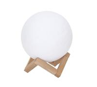 HOME DECO FACTORY LÁMPARA TÁCTIL LUNA 3D, Blanc