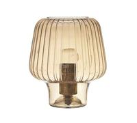 Home Deco Factory – Lampe à poser LA0014 – Verre fumé, marron, port USB