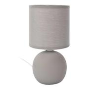 HOME DECO FACTORY Lampe de Table Élégante H 25 cm Éclairage Doux Gris | Céramique argile, lampe de table, H 25 cm, design moderne, éclairage doux, salon ou chambre, gris
