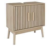 HOME DECO FACTORY Meuble sous Vasque Klaus Natural Crush Marron | Bois, meuble sous vasque Klaus, collection Natural Crush, salle de bain, 60x70 cm, marron