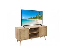HOME DECO FACTORY - Meuble TV Bali - 2 portes, 2 niches - Bois marron - Design moderne