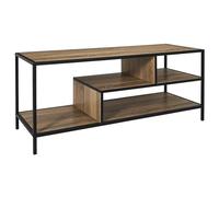 Home Deco Factory – Meuble TV Edison – Moderne, rangement optimisé, 110x45x40 cm Marron/Noir