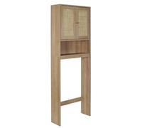 HOME DECO FACTORY Meuble WC cannage et Bois Bali, Marron