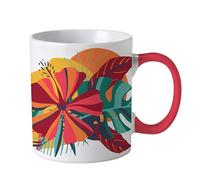 HOME DECO FACTORY Mug Paradis Exotique en Céramique 30 cl Multicolore | Céramique, mug Paradis Exotique, 30 esign coloré et vibrant, café ou thé, service de table, multicolore