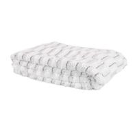 HOME DECO FACTORY TX8119 Plaid Carreaux Imitation Fourrure XXL, Gris Clair, 140 x 200 cm