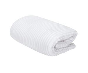 HOME DECO FACTORY Plaid en Flanelle Doublure Sherpa 180x220 cm Beige | Polyester, plaid en flanelle, doublure sherpa, 180x220 cm, confort et chaleur, canapé ou lit, beige