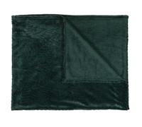 HOME DECO FACTORY Plaid en Flanelle Uni Doux et Chaleureux 120x150 cm Vert