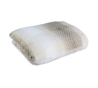 HOME DECO FACTORY - TX8018 - Plaid Nid d'abeille Beige XXL 150X200 cm Textile d'intérieur Jete de Lit Canapé Décoration
